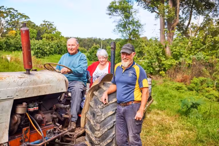The Kemp Family on Tractor. Pick Your Own